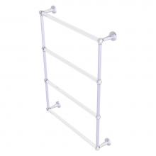 Allied Brass PB-28T-24-SCH - Pacific Beach Collection 4 Tier 24 Inch Ladder Towel Bar with Twisted Accents - Satin Chrome