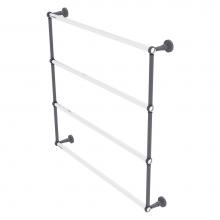 Allied Brass PB-28T-36-GYM - Pacific Beach Collection 4 Tier 36 Inch Ladder Towel Bar with Twisted Accents - Matte Gray
