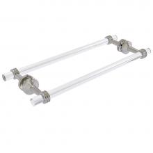 Allied Brass PB-41D-BB-18-SN - Pacific Beach Collection 18 Inch Back to Back Shower Door Towel Bar with Dotted Accents