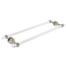 Allied Brass PB-41D-BB-24-PNI - Pacific Beach Collection 24 Inch Back to Back Shower Door Towel Bar with Dotted Accents