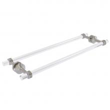Allied Brass PB-41D-BB-24-SN - Pacific Beach Collection 24 Inch Back to Back Shower Door Towel Bar with Dotted Accents
