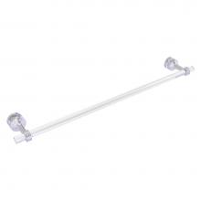 Allied Brass PB-41D-SM-30-SCH - Pacific Beach Collection 30 Inch Shower Door Towel Bar with Dotted Accents - Satin Chrome