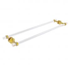 Allied Brass PB-41G-BB-30-PB - Pacific Beach Collection 30 Inch Back to Back Shower Door Towel Bar with Groovy Accents