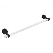 Allied Brass PB-41G-SM-24-ORB - Pacific Beach Collection 24 Inch Shower Door Towel Bar with Grooved Accents - Oil Rubbed Bronze