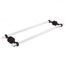 Allied Brass PB-41T-BB-24-ORB - Pacific Beach Collection 24 Inch Back to Back Shower Door Towel Bar with Twisted Accents
