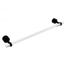 Allied Brass PB-41T-SM-24-BKM - Pacific Beach Collection 24 Inch Shower Door Towel Bar with Twisted Accents - Matte Black
