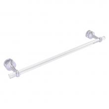 Allied Brass PB-41T-SM-24-SCH - Pacific Beach Collection 24 Inch Shower Door Towel Bar with Twisted Accents - Satin Chrome