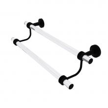 Allied Brass PB-72D-18-BKM - Pacific Beach Collection 18 Inch Double Towel Bar with Dotted Accents