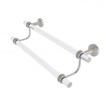 Allied Brass PB-72D-24-SN - Pacific Beach Collection 24 Inch Double Towel Bar with Dotted Accents
