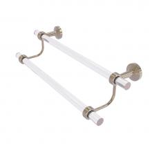 Allied Brass PB-72G-18-PEW - Pacific Beach Collection 18 Inch Double Towel Bar with Groovy Accents