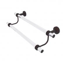 Allied Brass PB-72G-18-VB - Pacific Beach Collection 18 Inch Double Towel Bar with Groovy Accents