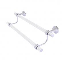 Allied Brass PB-72G-30-PC - Pacific Beach Collection 30 Inch Double Towel Bar with Groovy Accents