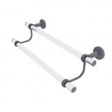 Allied Brass PB-72T-30-GYM - Pacific Beach Collection 30 Inch Double Towel Bar with Twisted Accents