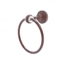 Allied Brass PG-16T-CA - Pacific Grove Collection Towel Ring with Twisted Accents
