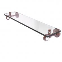 Allied Brass PG-1G-16-CA - Pacific Grove Collection 16 Inch Glass Shelf with Groovy Accents