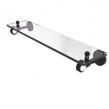 Allied Brass PG-1G-22-ORB - Pacific Grove Collection 22 Inch Glass Shelf with Groovy Accents