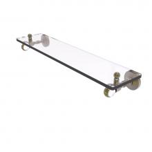Allied Brass PG-1T-16-ABR - Pacific Grove Collection 16 Inch Glass Shelf with Twisted Accents