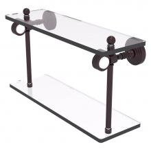 Allied Brass PG-2-16-ABZ - Pacific Grove Collection 16 Inch Two Tiered Glass Shelf - Antique Bronze