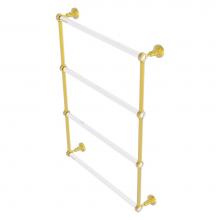 Allied Brass PG-28-24-PB - Pacific Grove Collection 4 Tier 24 Inch Ladder Towel Bar - Polished Brass