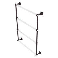 Allied Brass PG-28D-24-ABZ - Pacific Grove Collection 4 Tier 24 Inch Ladder Towel Bar with Dotted Accents - Antique Bronze