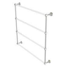 Allied Brass PG-28G-36-SN - Pacific Grove Collection 4 Tier 36 Inch Ladder Towel Bar with Grooved Accents - Satin Nickel