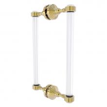 Allied Brass PG-406G-12BB-UNL - Pacific Grove Collection 12 Inch Back to Back Shower Door Pull with Grooved Accents - Unlacquered