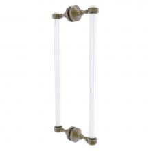 Allied Brass PG-406G-18BB-ABR - Pacific Grove Collection 18 Inch Back to Back Shower Door Pull with Grooved Accents - Antique Bras