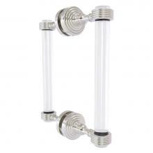 Allied Brass PG-406G-8BB-SN - Pacific Grove Collection 8 Inch Back to Back Shower Door Pull with Grooved Accents - Satin Nickel