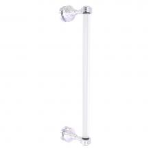Allied Brass PG-407D-18SM-SCH - Pacific Grove Collection 18 Inch Single Side Shower Door Pull with Dotted Accents - Satin Chrome