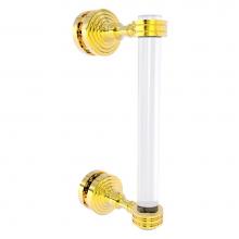 Allied Brass PG-407D-8SM-PB - Pacific Grove Collection 8 Inch Single Side Shower Door Pull with Dotted Accents - Polished Brass