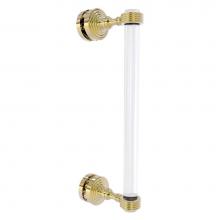 Allied Brass PG-407G-12SM-UNL - Pacific Grove Collection 12 Inch Single Side Shower Door Pull with Grooved Accents - Unlacquered B