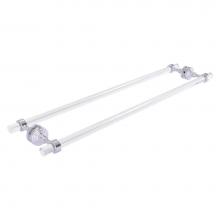 Allied Brass PG-41-BB-30-SCH - Pacific Grove Collection 30 Inch Back to Back Shower Door Towel Bar - Satin Chrome