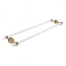 Allied Brass PG-41-BB-30-UNL - Pacific Grove Collection 30 Inch Back to Back Shower Door Towel Bar - Unlacquered Brass