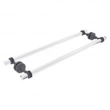 Allied Brass PG-41D-BB-24-GYM - Pacific Grove Collection 24 Inch Back to Back Shower Door Towel Bar with Dotted Accents - Matte Gr