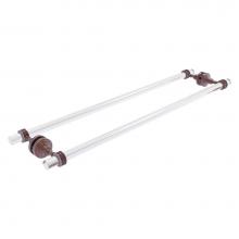 Allied Brass PG-41D-BB-30-CA - Pacific Grove Collection 30 Inch Back to Back Shower Door Towel Bar with Dotted Accents - Antique