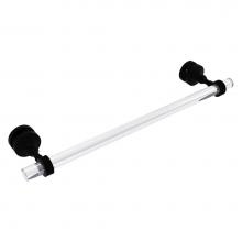 Allied Brass PG-41D-SM-18-BKM - Pacific Grove Collection 18 Inch Shower Door Towel Bar with Dotted Accents - Matte Black