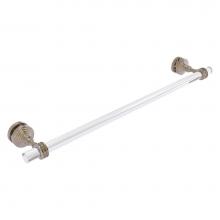 Allied Brass PG-41D-SM-24-PEW - Pacific Grove Collection 24 Inch Shower Door Towel Bar with Dotted Accents - Antique Pewter