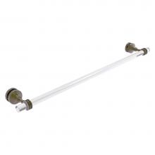 Allied Brass PG-41D-SM-30-ABR - Pacific Grove Collection 30 Inch Shower Door Towel Bar with Dotted Accents - Antique Brass