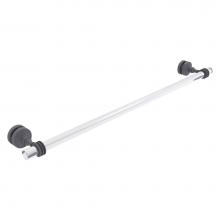 Allied Brass PG-41D-SM-30-GYM - Pacific Grove Collection 30 Inch Shower Door Towel Bar with Dotted Accents - Matte Gray