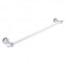 Allied Brass PG-41D-SM-30-PC - Pacific Grove Collection 30 Inch Shower Door Towel Bar with Dotted Accents - Polished Chrome