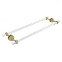 Allied Brass PG-41G-BB-24-SBR - Pacific Grove Collection 24 Inch Back to Back Shower Door Towel Bar with Grooved Accents - Satin B