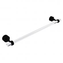 Allied Brass PG-41G-SM-24-BKM - Pacific Grove Collection 24 Inch Shower Door Towel Bar with Grooved Accents - Matte Black