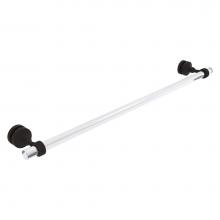 Allied Brass PG-41G-SM-30-ORB - Pacific Grove Collection 30 Inch Shower Door Towel Bar with Grooved Accents - Oil Rubbed Bronze