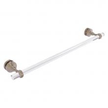 Allied Brass PG-41T-SM-24-PEW - Pacific Grove Collection 24 Inch Shower Door Towel Bar with Twisted Accents - Antique Pewter