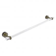 Allied Brass PG-41T-SM-30-ABR - Pacific Grove Collection 30 Inch Shower Door Towel Bar with Twisted Accents - Antique Brass