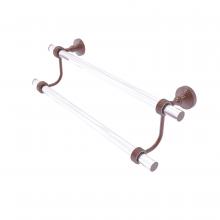 Allied Brass PG-72G-24-CA - Pacific Grove Collection 24 Inch Double Towel Bar with Groovy Accents