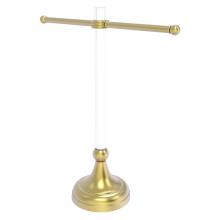 Allied Brass PG-GTSG-11-SBR - Pacific Grove Collection Free Standing Guest Towel Stand with Grooved Accents - Satin Brass
