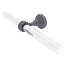 Allied Brass PG-HTBG-2-GYM - Pacific Grove Collection 2 Arm Guest Towel Holder with Grooved Accents - Matte Gray