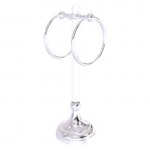 Allied Brass PG-TRST-10-PC - Pacific Grove Collection 2 Ring Vanity Top Guest Towel Ring with Twisted Accents - Polished Chrome