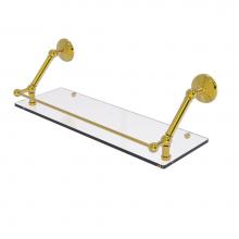 Allied Brass PMC-1-24-GAL-PB - Prestige Monte Carlo 24 Inch Floating Glass Shelf with Gallery Rail